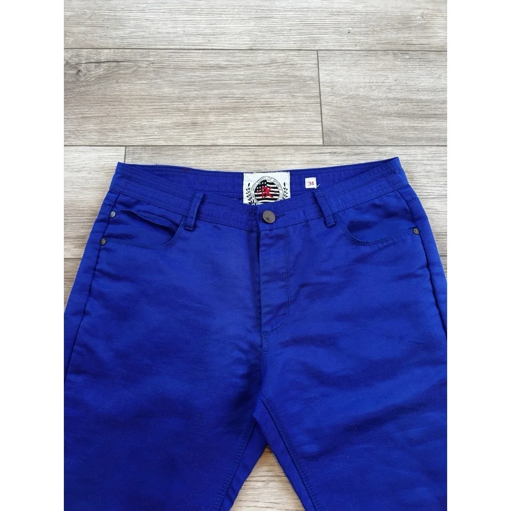 Platini Men's Royal Blue Western-inspired Straight Leg Pants Size 34 *READ